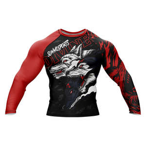 Custom Men's Rash Guard Surfing Clothes UV Sun Protection <b>Long</b> <b>Sleeve</b> Compression Shirts Suits Mesh Quick Dry Compression Shirt - Product Image 1