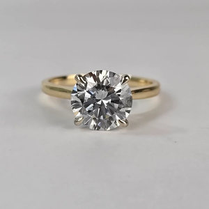 Bague de fiançailles en or jaune 2,6 carats avec diamant de laboratoire taille marquise, plaqué rhodium, certifiée IGI, pour anniversaire - Product Image 1