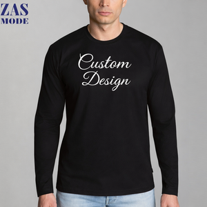 Camiseta de Manga Larga con Bordado Personalizado, Tejido Waffle, para Hombre, Diseño Sólido, Algodón Peinado Térmico, Estilo Urbano, Peso Pesado, Ecológica - Product Image 3