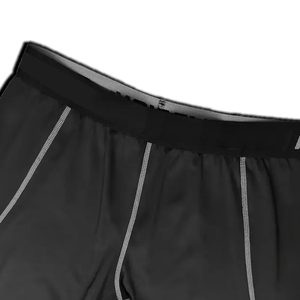 Ensemble de yoga bicolore noir et rouge, manches longues, col rond, 2 pièces, en Spandex et Nylon, extensible dans les quatre sens, avec surpiqûres contrastées, coupe haute - Product Image 2