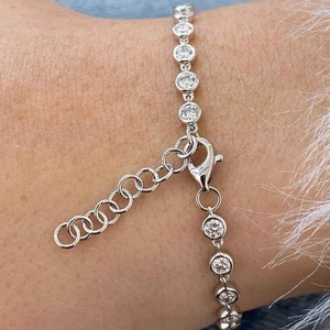 925 <b>Sterling</b> <b>Silver</b> High Quality Luxury Streetwear Jewelry Moissanite Diamond Iced Out Cuban <b>Bracelet</b> for Women - Product Image 2
