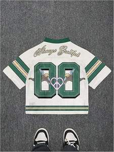 เสื้อเจอร์ซีย์ลดราคา ระบายอากาศได้ดี ผลิตจากโพลีเอสเตอร์ 100% พิมพ์ลายดิจิทัล สไตล์อเมริกันเรโทร ลายแองเจิล ฟุตบอล ไซส์ใหญ่ สตรีทสไตล์ ชุดกีฬา - Product Image 2