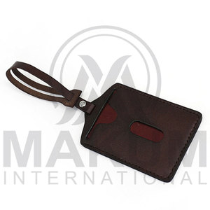 Custom Luxury Leather Durable Luggage <b>Tags</b> Genuine Leather Luxury Luggage Bag <b>Tag</b> for <b>Suitcases</b> - Product Image 5