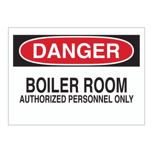 Panneau de signalisation Brady DANGER pour salle de chaudière - PVC réfléchissant à fixer au mur - Utilisation intérieure/extérieure - Product Image 3