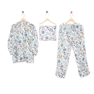 Pyjama en coton pour femme à prix ajustable, qualité supérieure, respirant, vente chaude, léger, entièrement personnalisable - Product Image 2