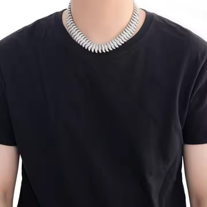 Starspire 20 Inch Gold Plated 925 <b>Silver</b> Cut Moissanite Hip Hop <b>Tennis</b> Link Chain <b>Necklace</b> Luxury Sparkling Jewelry Unisex - Product Image 3
