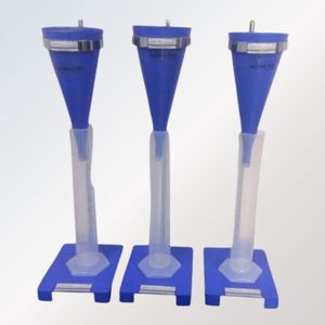 Juego de viscosímetro de plástico Marsh con soporte y cilindro graduado para pruebas de lodo de perforación - Product Image 1