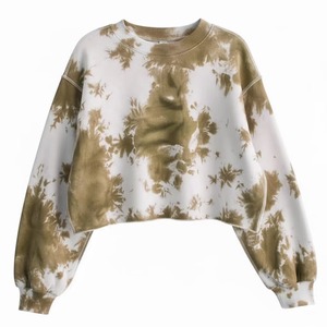 เสื้อยืดแขนยาวคอกลมแบบครอปท็อปทรงหลวมสไตล์ลำลองสำหรับออกกำลังกาย ขายส่งสำหรับผู้หญิง เสื้อสเวตเชิ้ตผู้หญิง - Product Image 2