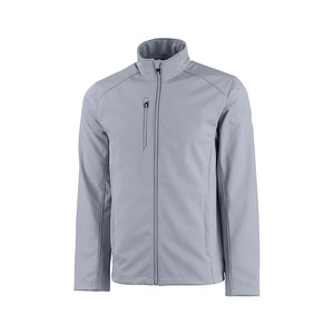 Veste polaire grise pour homme, fermeture éclair intégrale, col montant, coupe-vent, vêtement décontracté pour l'extérieur, matière polyester, coupe régulière, saison automne - Product Image 4
