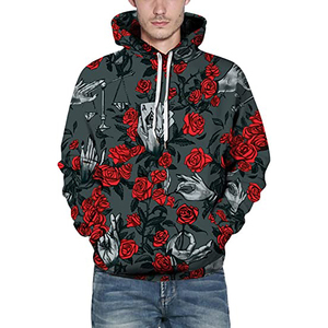 High Quality 500 GSM 100% Cotton Fleece Custom Logo Streetwear Thick Heavyweight Oversized Pullover Hoodies for Men Printed - Product Image 1