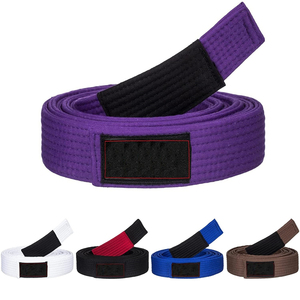 เข็มขัด BJJ พรีเมียม โพลีเอสเตอร์ 100% โลโก้สั่งทำได้ น้ำหนัก 160 กรัม สำหรับผู้ใหญ่ทุกเพศ ฝึกศิลปะการต่อสู้ ทนทาน สีพื้น หลายสีให้เลือก - Product Image 2