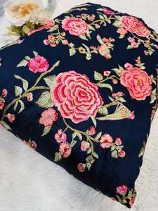 Premium Multi Embroidery Fabric Women Fashion Fabric Designer Embroidery Fabric Party Wear Fabric Luxury Fabric - Product Image 2