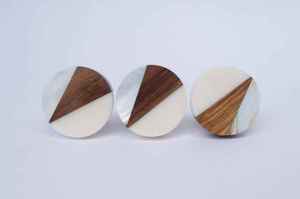 Wooden Resin Eco-Friendly Decoupage Cabinet Drawer Knobs Dresser Kitchen Door Pulls Accessories Hardware Customized Shape - Product Image 1