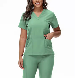 Custom Medical Scrub <b>Sets</b> for Men and Women V Neck Short Sleeve Nurse Uniforms with Jogger Pants Hospital <b>Doctor</b> Suit - Product Image 6