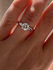 Bagues de fiançailles en diamant 14K 18K Or massif Rond Diamant de laboratoire Sertissage à griffes Solitaire pour demande en mariage Mariage Bijoux fins Fabrication - Product Image 2