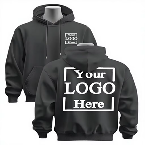 Men's Custom Photo/Text Oversized Hooded Sweatshirt Graphic Print Hoodie Kangaroo Pocket Front Pocket 100% Cotton Fleece - Product Image 1