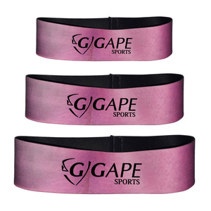 High Quality Custom Printed Polyester Fabric Non-slip Fitness Training Hip Circle Resistance <b>Band</b> Set <b>Workout</b> Booty Loop - Product Image 1