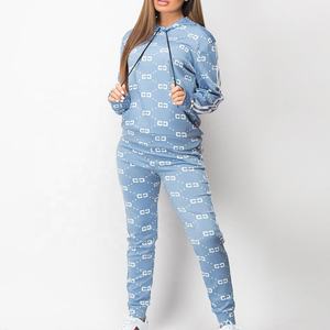 Conjunto Deportivo de Dos Piezas con Capucha para Mujer, Ecológico, Transpirable, Ligero, de Secado Rápido, Poliéster/Algodón, para Gimnasio, Entrenamiento, Fitness - Product Image 1