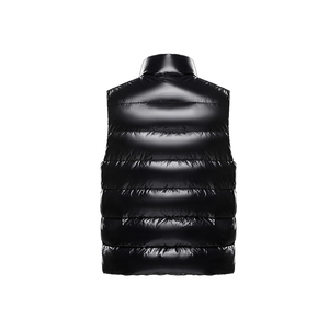 Customized Logo Polyester Warm Sleeveless <b>Down</b> <b>Filled</b> Quick Dry Anti-UV Breathable Unisex Winter Puffer <b>Jacket</b> with Shiny Fabric - Product Image 4