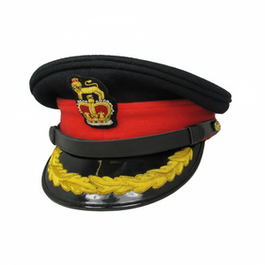 Gorra de Uniforme Clásica de Tela de Lana, Estilo Oficial, Parte Superior Plana, para Hombre, con Bordado en Punta y Insignias Bordadas Personalizadas - Product Image 2