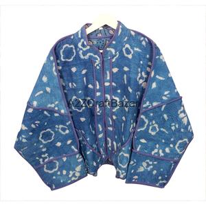 Women's 100% Cotton Vintage Kantha <b>Jacket</b> Handmade Indian Bohemian Style Breathable Floral <b>Pattern</b> Fashionable Kantha <b>Jackets</b> - Product Image 1