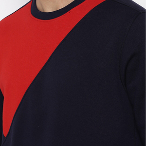 เสื้อสเวตเชิ้ตแขนยาวทรงปกติสำหรับผู้ชาย สีกรมท่าแดง ลายบล็อกสี คอวี ถักนิตติ้ง สวมใส่สบายๆ ในฤดูใบไม้ร่วง - Product Image 5
