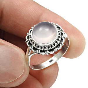 Wholesale Price Popular Rose <b>Quartz</b> Gemstone <b>Ring</b> Made of 925 Sterling Silver Handmade Designer Bohemian <b>Ring</b> At Factory Price - Product Image 3