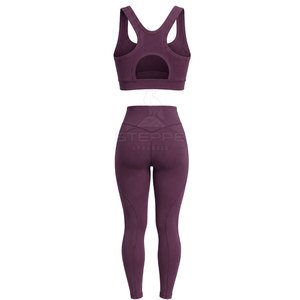 Ensemble de yoga premium uni pour l'entraînement et la gym, tissu écologique à séchage rapide, toucher doux, design respirant pour le quotidien - Product Image 2