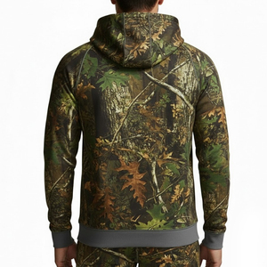 Sudadera con Capucha de Camuflaje para Hombre, Manga Larga, Impresa, de Poliéster que Absorbe la Humedad, para Caza - Product Image 4