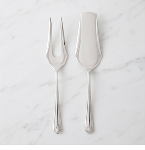 Juego de herramientas curvas antiguas para tartas de plata, espátula y cuchillo de acero inoxidable para ceremonias y bodas - Product Image 1