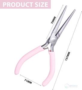 4.5 Inch Needle Nose Small Jewelry Pliers Stainless Steel Comfort Grip Handles <b>Precision</b> <b>Tool</b> Wire Wrapping Crafts Jewelry - Product Image 5
