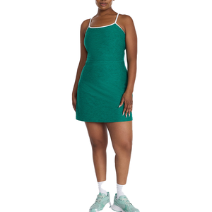 Vestido Deportivo de Tenis y Golf para Mujer, Color Verde Alfa, con Logotipo Personalizado, Sin Mangas, con Bloques de Color y Pantalones Cortos Integrados, Venta al Por Mayor - Product Image 2