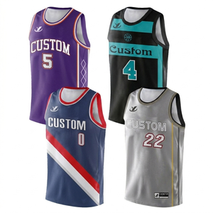 Maillots de basket personnalisés, imprimés par sublimation, unisexes, sans manches, numéros d'équipe personnalisés, polyester, pour adultes, toutes saisons - Product Image 3