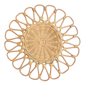 Plato de Presentación de Ratán/Algas Marinas, Forma Irregular, Tejido a Mano, Ecológico, Personalizable, Manteles Individuales y Bases para Platos, Decoración Moderna para Bodas - Product Image 4