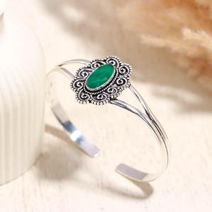 Green Sapphire <b>Bracelet</b> 925 Sterling Silver Elegant Gemstone Jewelry Handmade Designer <b>Bracelet</b> for Women - Product Image 1
