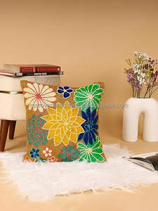 Funda de cojín con cuentas hecha a mano Falor, decoración de boda, decoración del hogar, restaurante, funda de almohada decorativa con cuentas a mano - Product Image 3