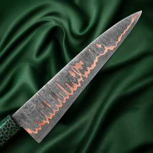 Couteau de chef japonais VG10 de haute qualité, 8 pouces, nouvelle conception, 33 couches d'acier cuivre et damas, avec manche en résine - Product Image 5
