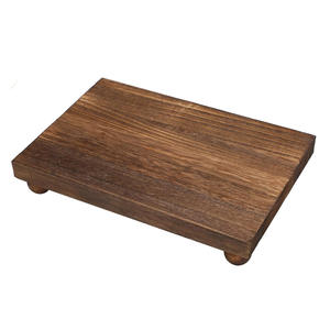 Piédestal en bois Riser Stand en bois massif fait à la main Design moderne cuisine salle de bain gâteau affichage décor personnalisable taille couleur - Product Image 2