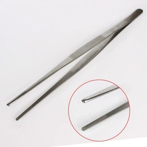 Juego de 2 Pinzas Quirúrgicas Ametrina de Acero Inoxidable Multiusos con Punta Recta para Cejas, Opciones Curvas Personalizadas, Reutilizables - Product Image 5