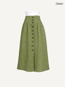 Falda Maxi Cruzada con Botones y Diseño Asimétrico, Estilo Bohemio para una Elegancia Fluida y Uso Diario - Product Image 3