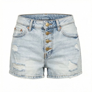 Chaquetas Vaqueras de Algodón Ajustadas para Mujer, Camisas de Mezclilla de Manga Corta, Tops Personalizados, Ropa Casual Urbana para Dama - Product Image 1