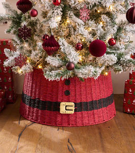 Base de árbol de Navidad de pino, artículos decorativos, adornos navideños del Emperador. La base del árbol de pino está hecha de cañas. - Product Image 1