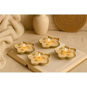 Golden Metal <b>candlestick</b> <b>holder</b> Durable aromatherapy candle <b>holder</b> Three-piece <b>candlestick</b> set Golden Metal Tea Light <b>Holder</b> - Product Image 4