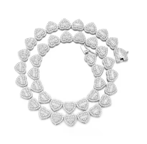 จี้เพชรโมอิสซาไนต์ทรงเหลี่ยมหรูหรา สไตล์ฮิปฮอป สำหรับผู้ชายและผู้หญิง - Product Image 5