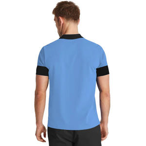Polo décontracté à manches courtes pour homme, noir ciel, avec étiquette, été - Product Image 3