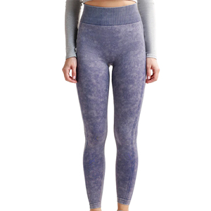 Leggings de sport et de yoga pour femmes 2025-26 avec logo personnalisé, effet froncé aux fesses, vente en gros, pantalons d'entraînement pas chers avec logos de marque - Product Image 2