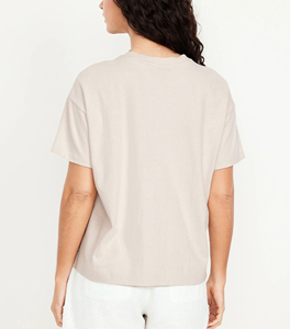Customized 100% Cotton Women's Short <b>Set</b> Custom Screen Printed Logo Oversized Drop Shoulder Comfortable 2 tone ladies <b>set</b> - Product Image 6
