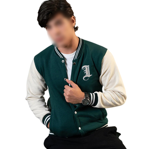 Custom Contrast Color Customized Logo Print Highest Quality Street Wear Varsity Jackets Latest Style Wool Winter Bomber Jacket - Product Image 1