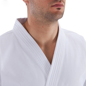 Uniforme de karaté blanc pour garçons, 100% coton, coupe régulière, avec ceinture bleue, kit de vêtements d'arts martiaux pour enfants - Product Image 5