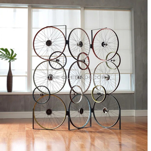 Luxury Handmade 3-Panel Iron Metal Cycle Ring Design Modern Curve Style <b>Room</b> <b>Divider</b> Highest Quality Hot Selling - Product Image 1